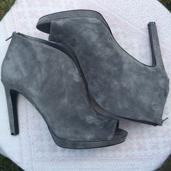Nine West Shoes - Nine West Grey suede heeled booties
